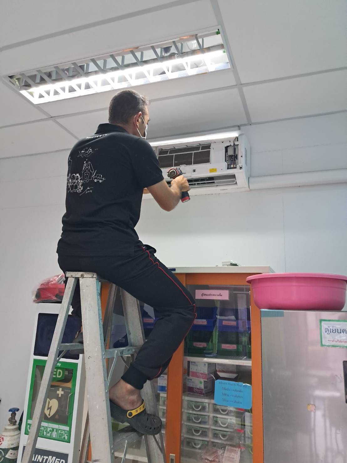 แอร์โซล่าเซลล์ (Solar Hybrid Air) - การเชื่อมต่อระบบไฟ Hybrid Solar