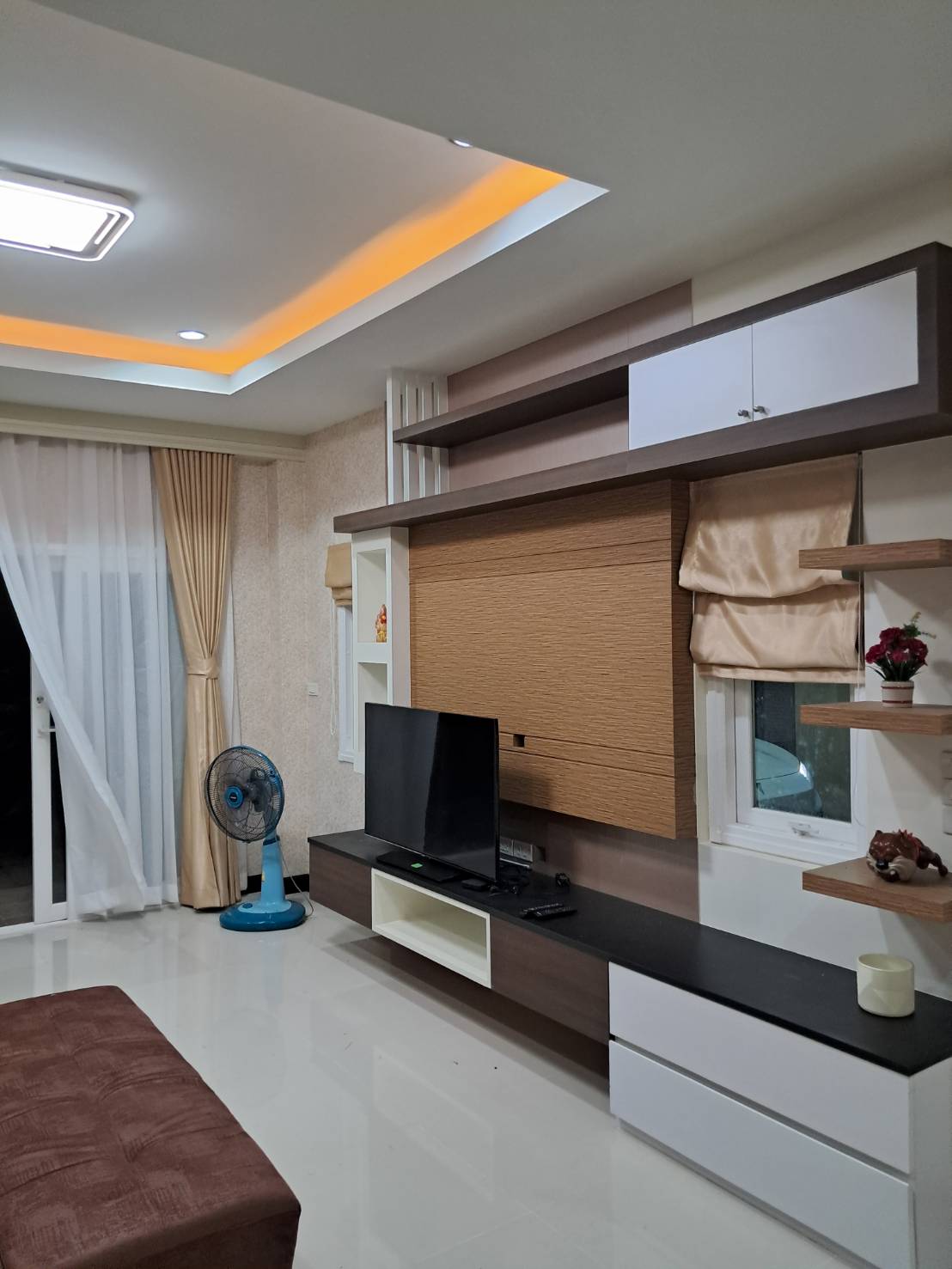 Bright and open-plan living area layout